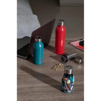 photo B Bottles Twin - Teal Blue - 350 ml - Double wall thermal bottle in 18/10 stainless steel 9